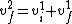 v^2_f = v^1_i + v^1_f
